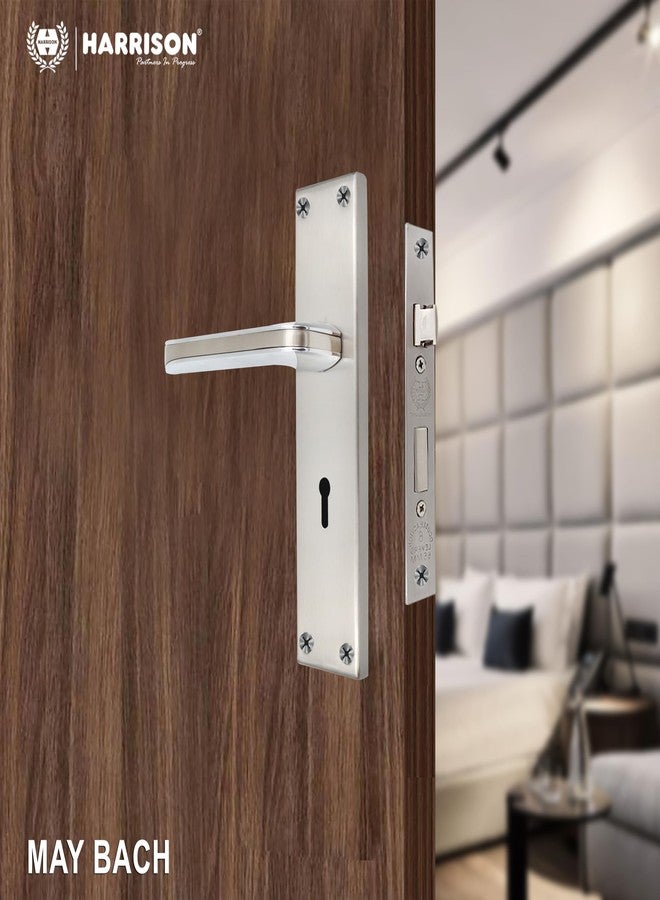 Harrison May Bach-95607 Sleek Stainless Steel 8inch Mortise Door Handle and 65mm Lock Set with CP Matt Finish Door Locks for Main Door, Suitable for Office/Hotel/Home - Image 3